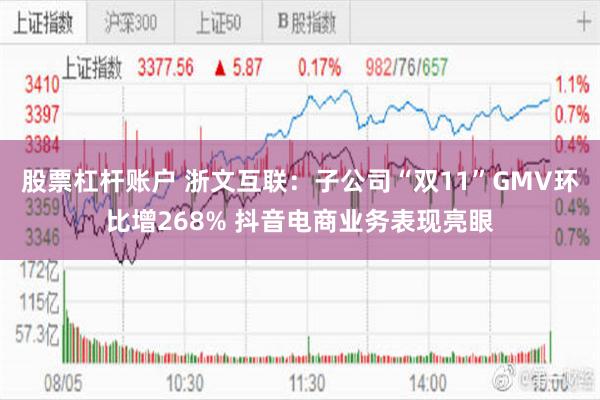 股票杠杆账户 浙文互联：子公司“双11”GMV环比增268% 抖音电商业务表现亮眼